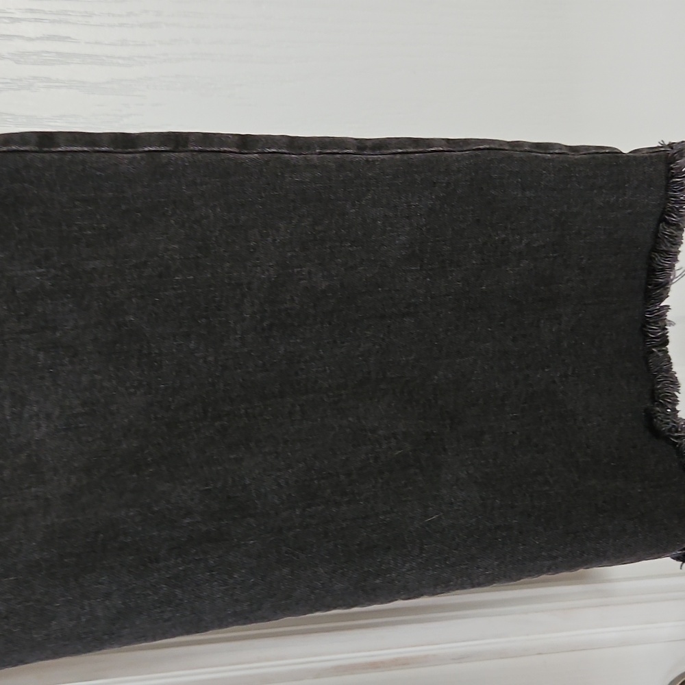 FRAME Le Jane Crop Denim Jeans Obsidian Black Gray Size 31 - Picture 8 of 17